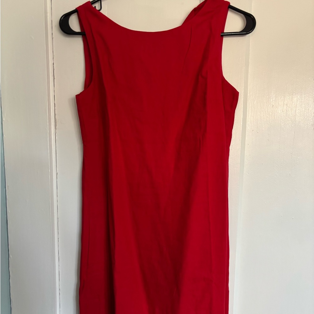 GAP Red Sleeveless Sheath Dress